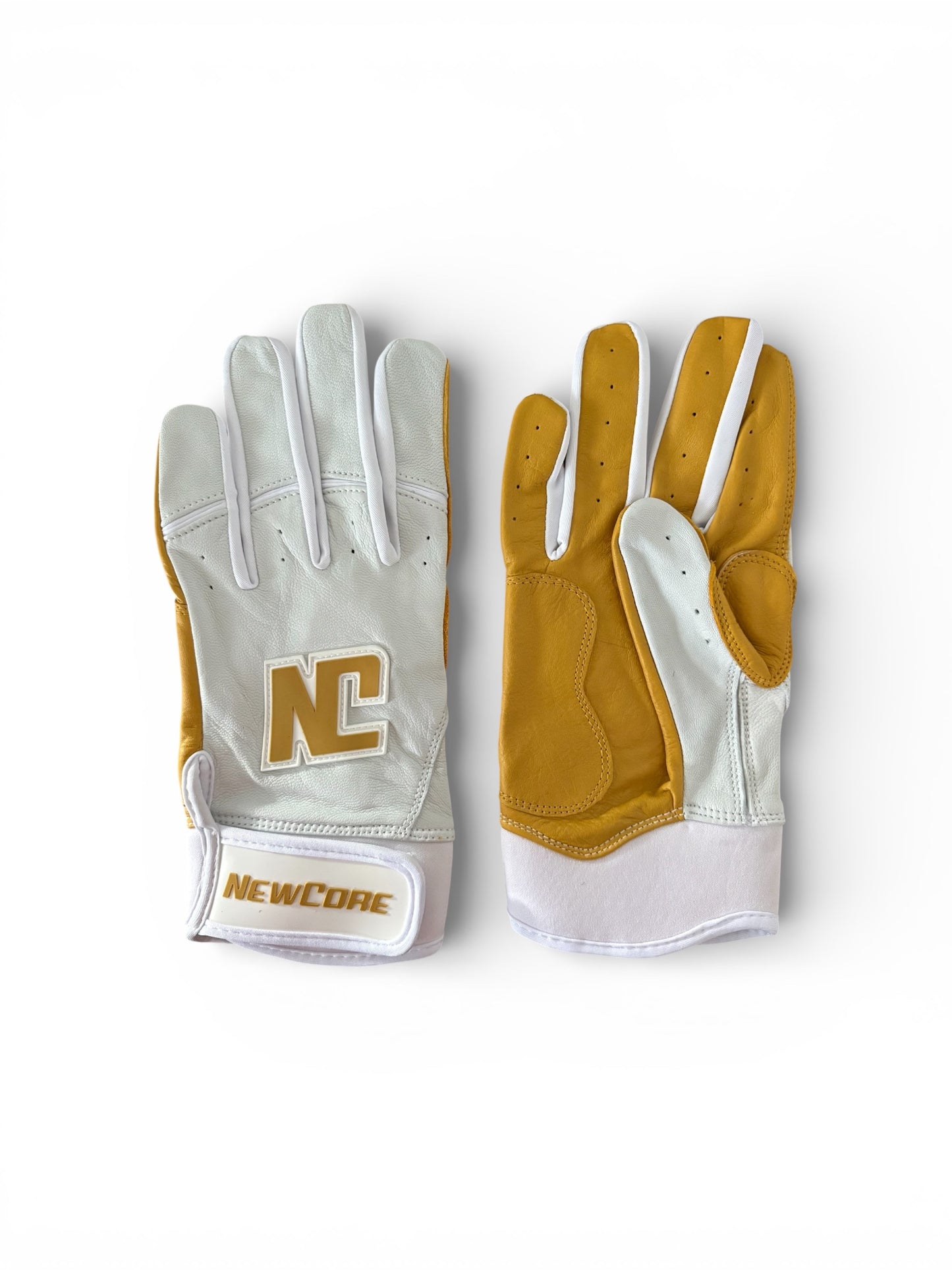 NewCore Batting Gloves - Short Cuff Yellow Palm