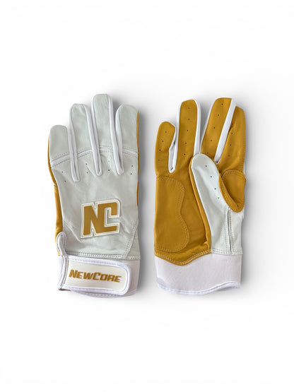 NewCore Batting Gloves - Short Cuff Yellow Palm